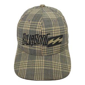 Billabong Black Brown Plaid Check Flex Fit Cap Adult Beach Swim Baseball Hat